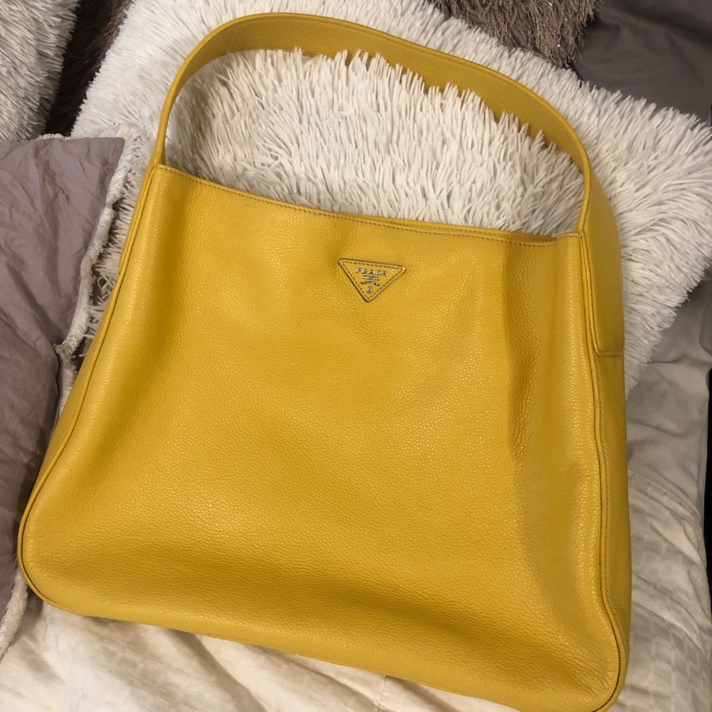 Prada leather hobo bag